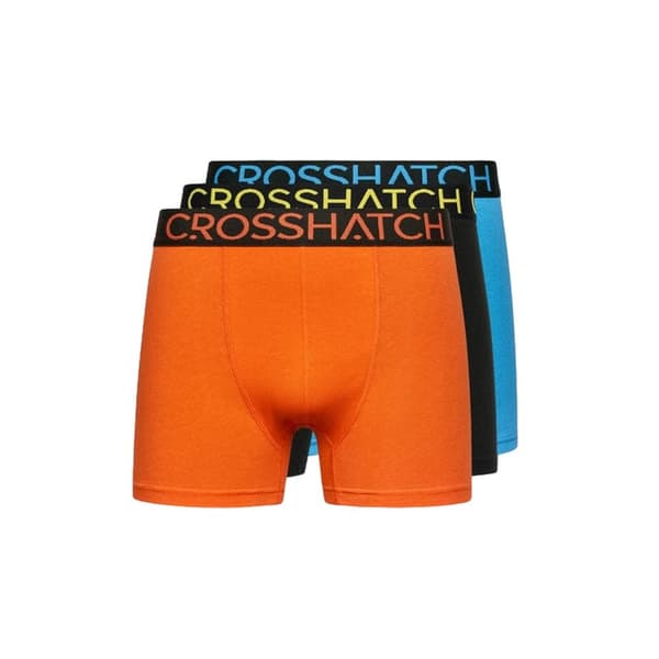 Duck and Cover Mens Highlighter Boxer Shorts (Pack of 3) Blue/Orange L
