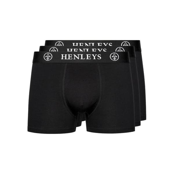 Henleys Mens McBlacken Boxer Shorts (Pack of 3)