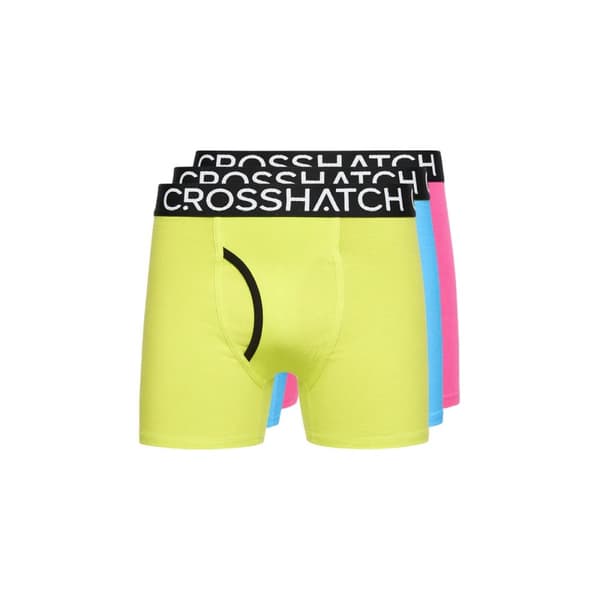 Crosshatch Trioglow Bright Boxershorts för herrar (Förpackning med 3 st) Black M