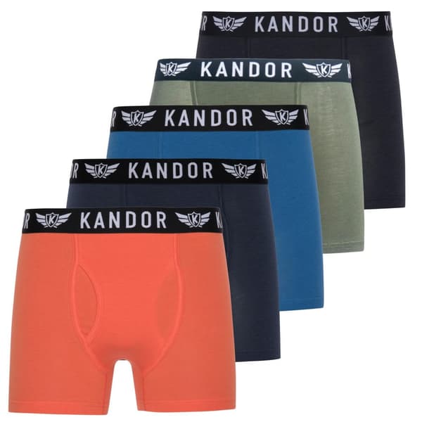 Kandor Bambers Bambu Boxershorts för herrar (Förpackning med 5 st)