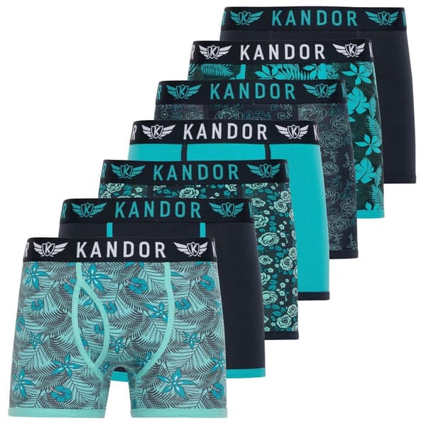 Kandor Florid Boxershorts för herrar (Förpackning med 7 st)