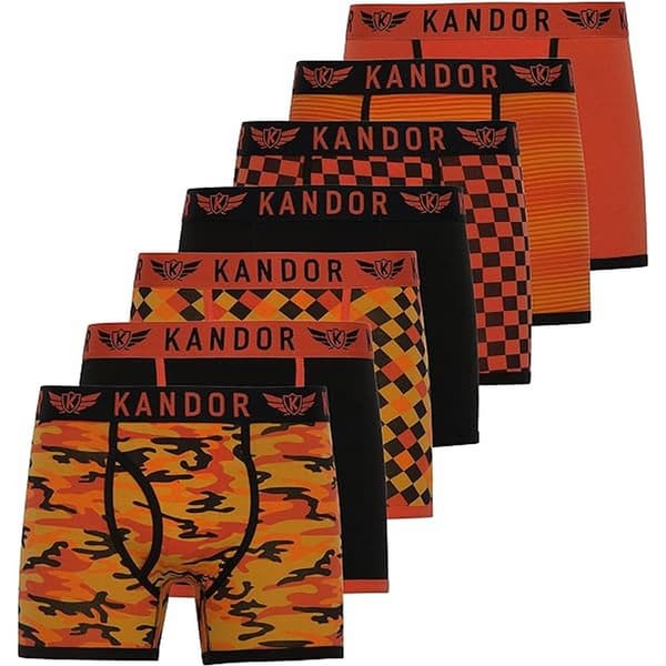 Kandor Mens Jeckers Assorted Designs Boxershorts (Förpackning med 7 st)