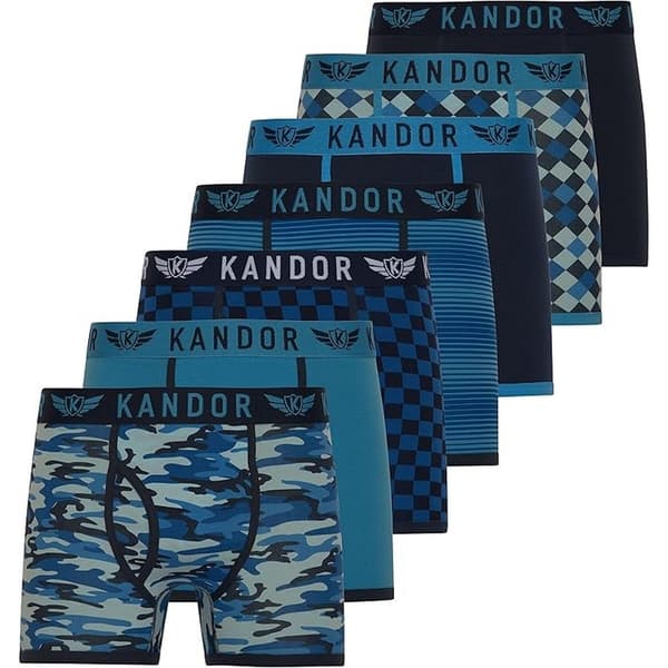 Kandor Mens Jeckers Assorted Designs Boxershorts (Förpackning med 7 st)