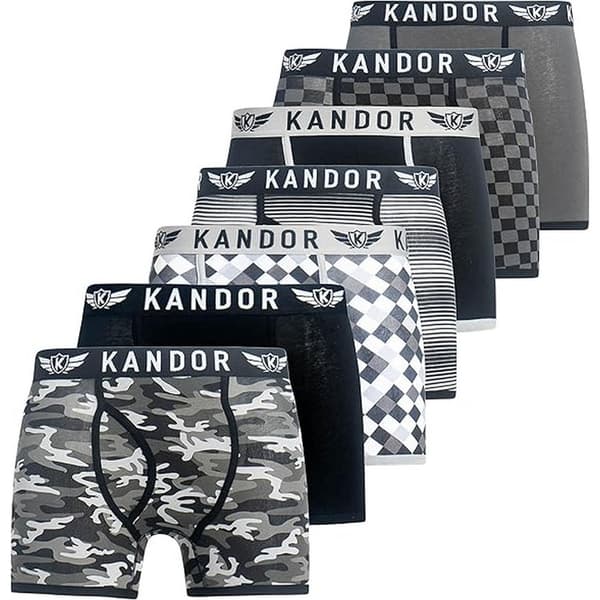 Kandor Mens Jeckers Assorted Designs Boxershorts (Förpackning med 7 st)