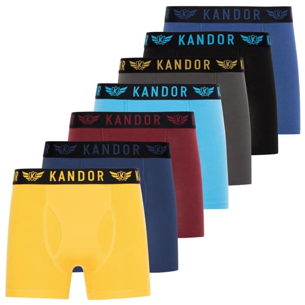 Kandor Mens Bambers Bamboo Boxer Shorts (Pack of 7)