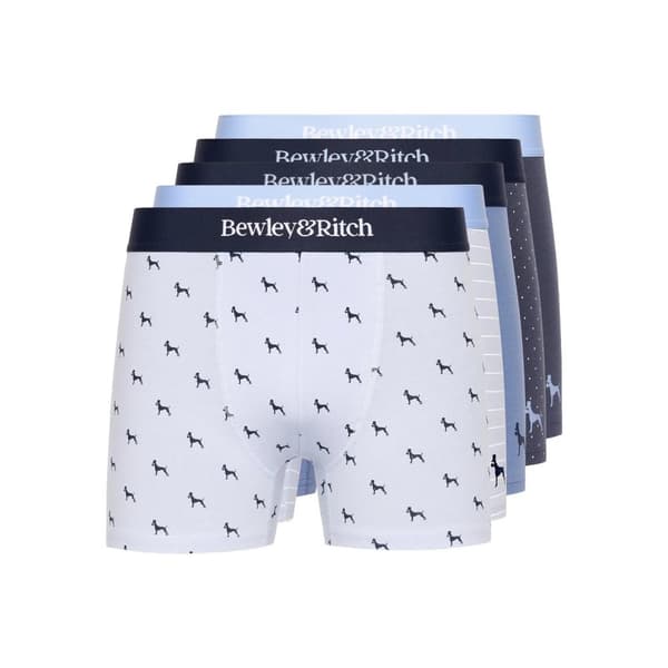 Bewley & Ritch Mens Mirador Boxer Shorts (Pack of 5) Mixed L