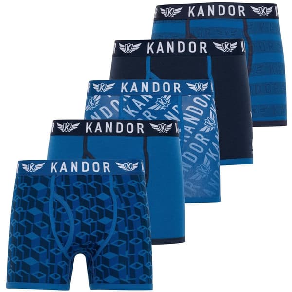 Kandor Mens Lingo Boxer Shorts (Pack of 5)