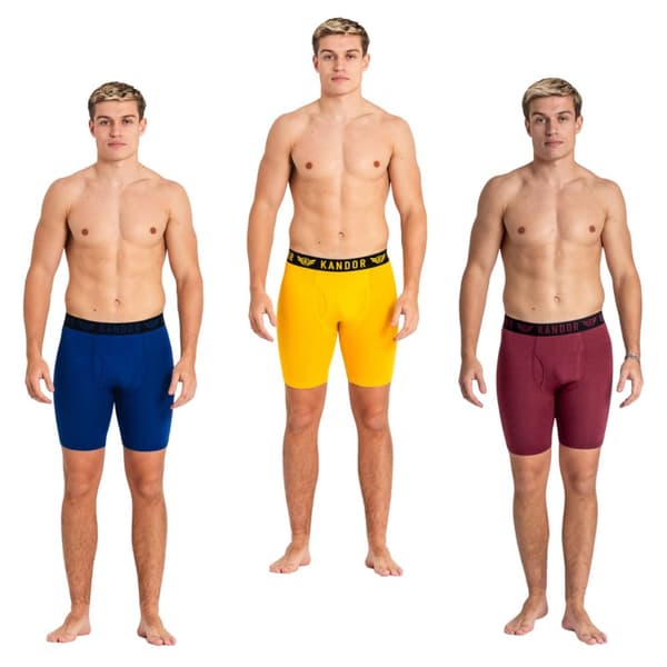 Kandor Mens Bambuso Boxer Shorts (Pack of 3)