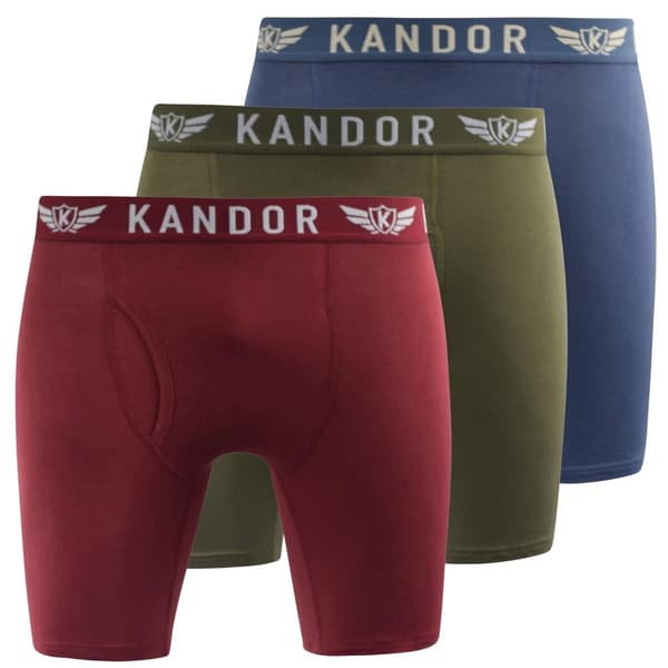 Kandor Mens Bambuso Boxer Shorts (Pack of 3)