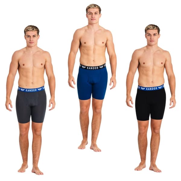 Kandor Bambuso Boxershorts för herrar (Förpackning med 3 st)