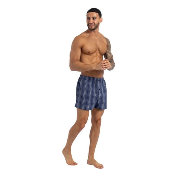 Kandor Mens Daxhe Checked Woven Boxer Shorts (Pack of 6)