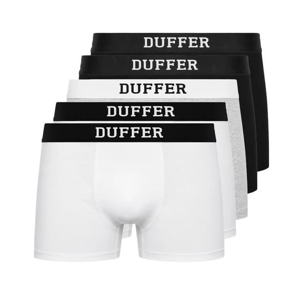 Duffer Mens Classic Boxer Shorts (Pack of 5) Multicoloured XXL