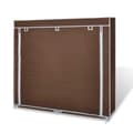 Miniatyrbilde 4 av 7: vidaXL Skoskap i stoff med trekk 115 x 28 x 110 cm brun