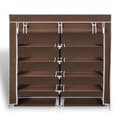 Miniatyrbilde 2 av 7: vidaXL Skoskap i stoff med trekk 115 x 28 x 110 cm brun