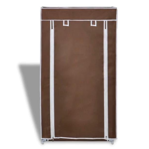 vidaXL Skoskåp brun med överdrag 58x28x106 cm