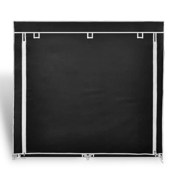 vidaXL Kankainen kenkäkaappi ovella 115 x 28 x 110 cm musta