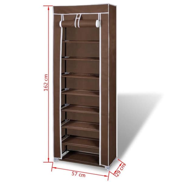 vidaXL Skodækslet 162x57x29 cm brun