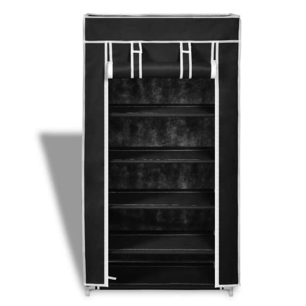 vidaXL Sko sorte belægning 58x28x106 cm