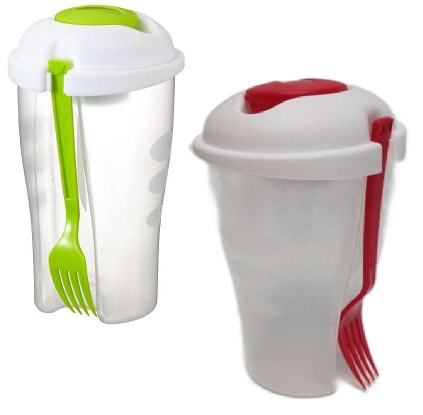 Salladsset - SALLADSBÄGARE MED GAFFEL OCH SÅSBURK