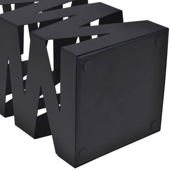 vidaXL Sort kvadratisk Paraplyholder Stokk i stål 48,5 cm