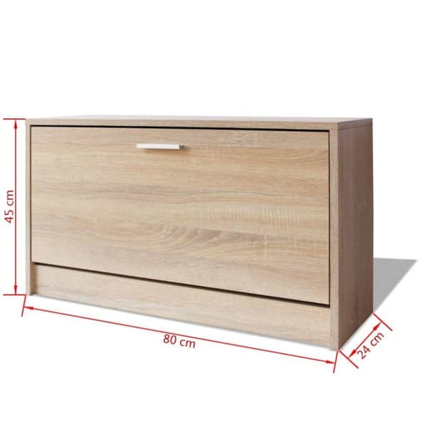 vidaXL Kenkien säilytyskaappi tammi 80x24x45 cm