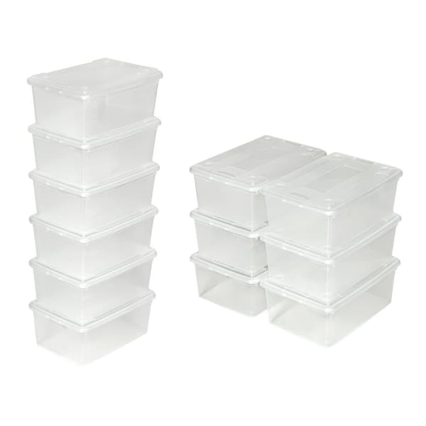 24 stk. opbevaringskasser 33x23x12 cm - gennemsigtig