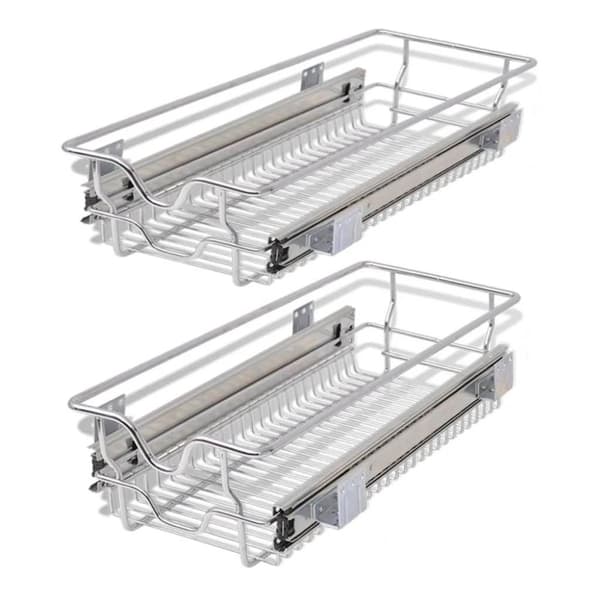 vidaXL Uttrekkbare kurvskuffer 2 stk 300 mm