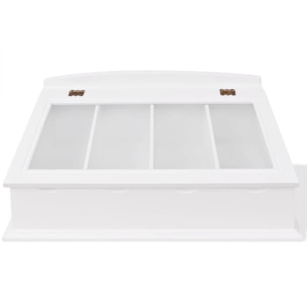 vidaXL bestikbakke i barokstil MDF hvid