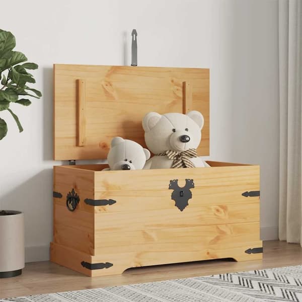 vidaXL Oppbevaringskiste meksikansk Corona-stil furu 91x49,5x47 cm