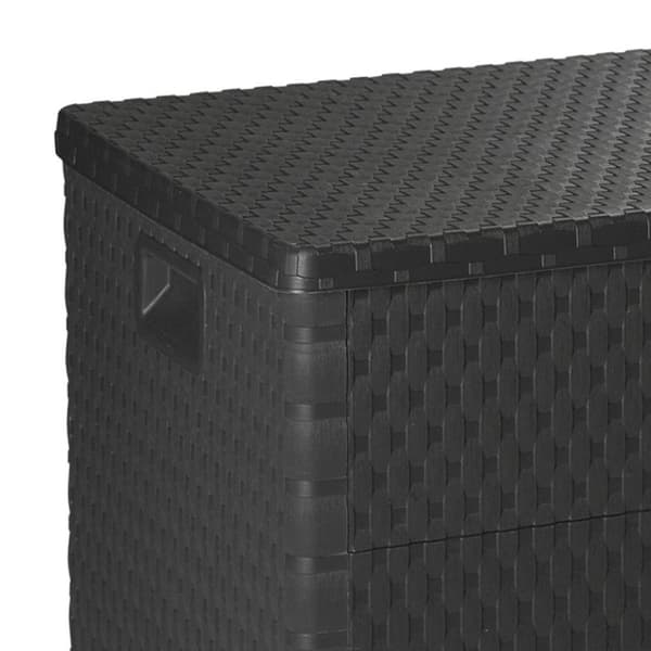 vidaXL Puutarhan Varastoarkku antrasiitti 120x56x63 cm PP-rottinki