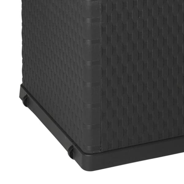vidaXL Puutarhan Varastoarkku antrasiitti 120x56x63 cm PP-rottinki