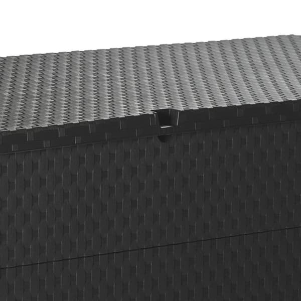 vidaXL Puutarhan Varastoarkku antrasiitti 120x56x63 cm PP-rottinki
