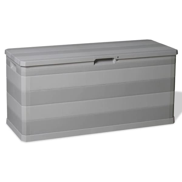vidaXL Puutarhan Varastoarkku harmaa 117x45x56 cm