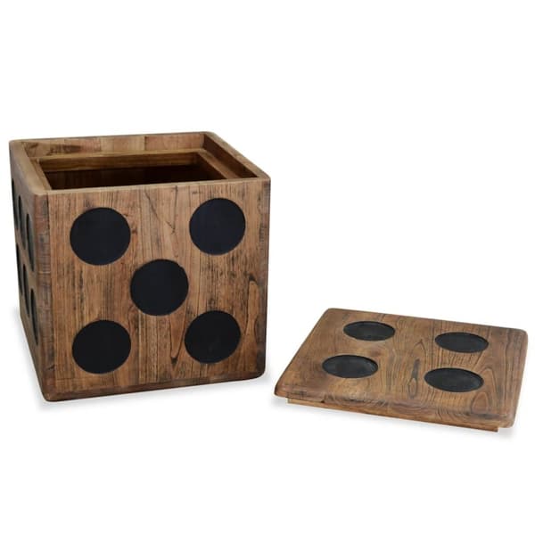 vidaXL opbevaringsboks minditræ 40 x 40 x 40 cm terningdesign