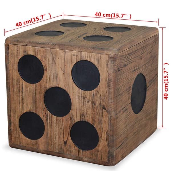 vidaXL opbevaringsboks minditræ 40 x 40 x 40 cm terningdesign