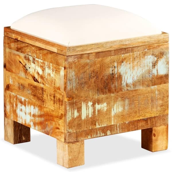 vidaXL opbevaringsbænk 40x40x45 cm massivt genbrugstræ