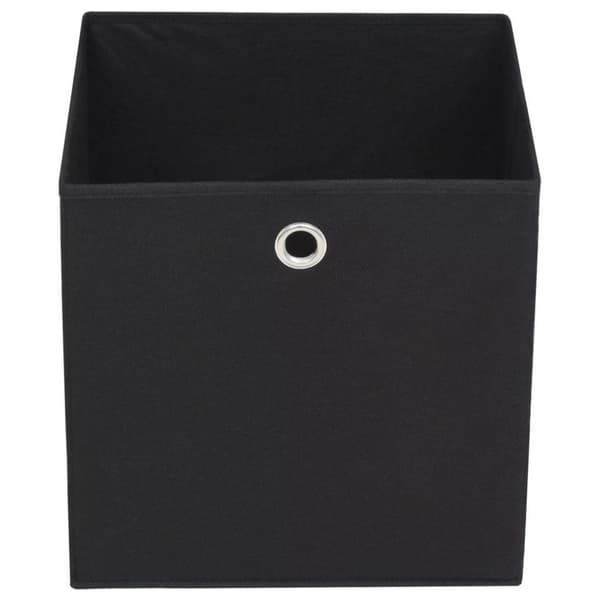 vidaXL opbevaringskasser 10 stk. ikke-vævet stof 32x32x32 cm sort