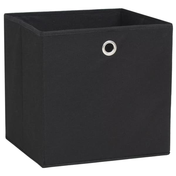 vidaXL opbevaringskasser 10 stk. ikke-vævet stof 32x32x32 cm sort