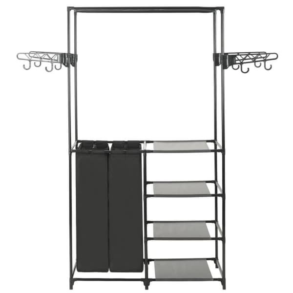 vidaXL tøjstativ 87x44x158 cm stål og ikke-vævet stof sort