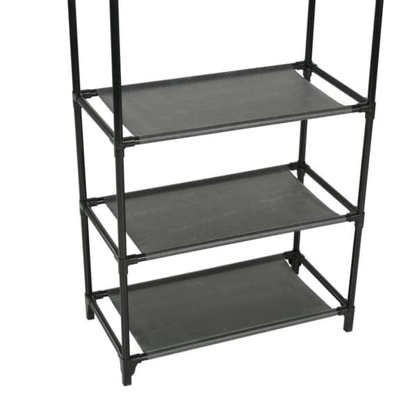 vidaXL tøjstativ 55x28,5x175 cm stål og ikke-vævet stof sort
