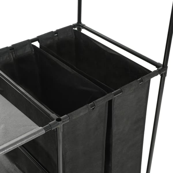 vidaXL Klesstativ stål og ikke-vevd stoff 87x44x158 cm svart