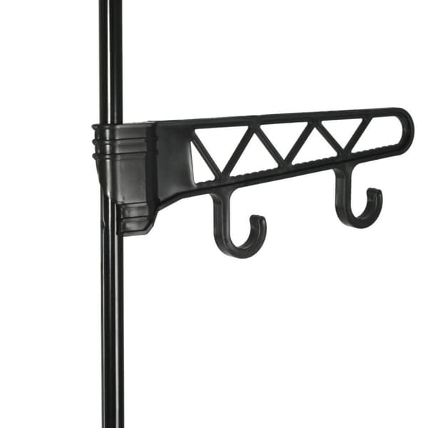 vidaXL Klädhängare stål och non-woven tyg 55x28,5x175 cm svart
