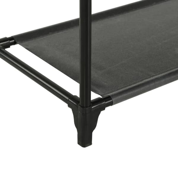 vidaXL Klädhängare stål och non-woven tyg 55x28,5x175 cm svart