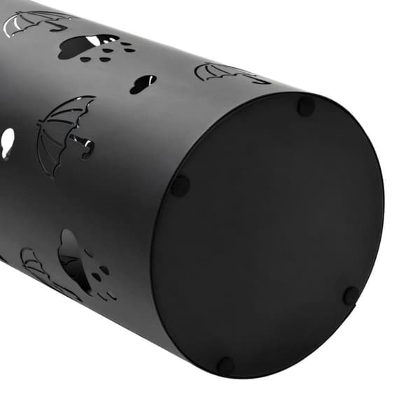 vidaXL paraplystativ paraplyer stål sort