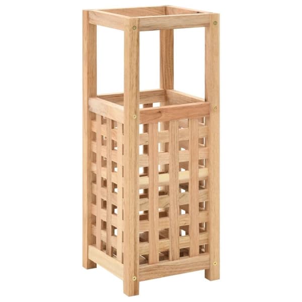 vidaXL paraplystativ massivt valnøddetræ 18 x 18 x 50 cm