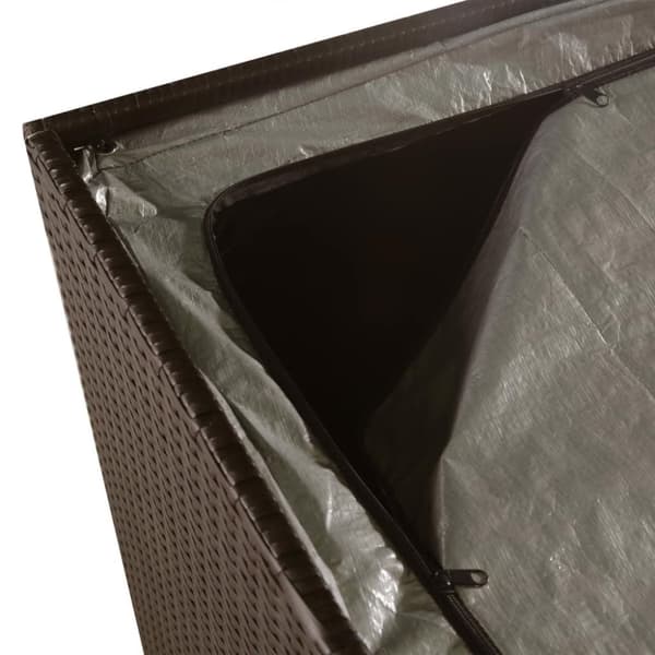 vidaXL Ulkosäilytyslaatikko ruskea 150x100x100 cm polyrottinki
