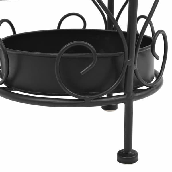vidaXL Paraplystativ gammeldags stil metall 26x46 cm svart