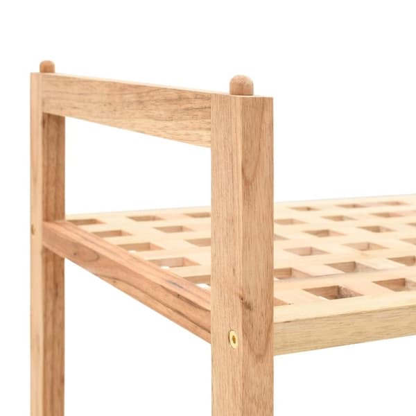 vidaXL Skohylle heltre valnøtt 69x26x81 cm