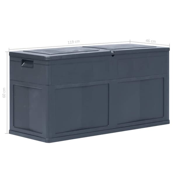 vidaXL Putekasse 320 L svart
