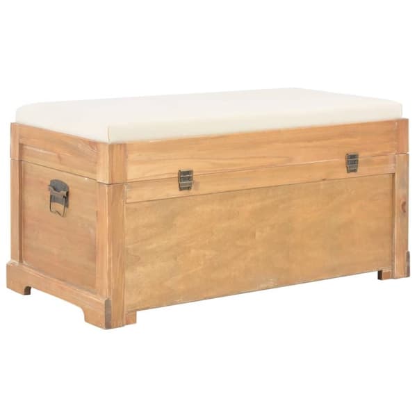 vidaXL opbevaringskiste med hynde 80 x 40 x 40 cm MDF